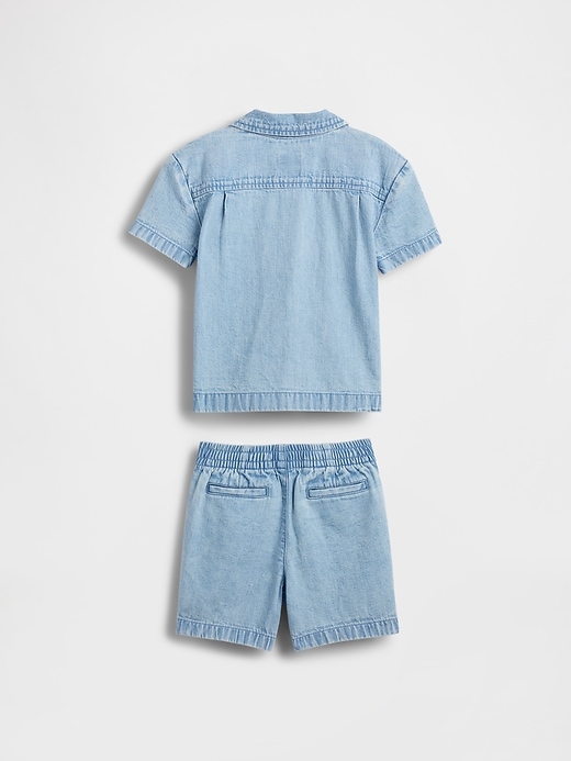 Image number 3 showing, Baby & Toddler Denim Outfit Set