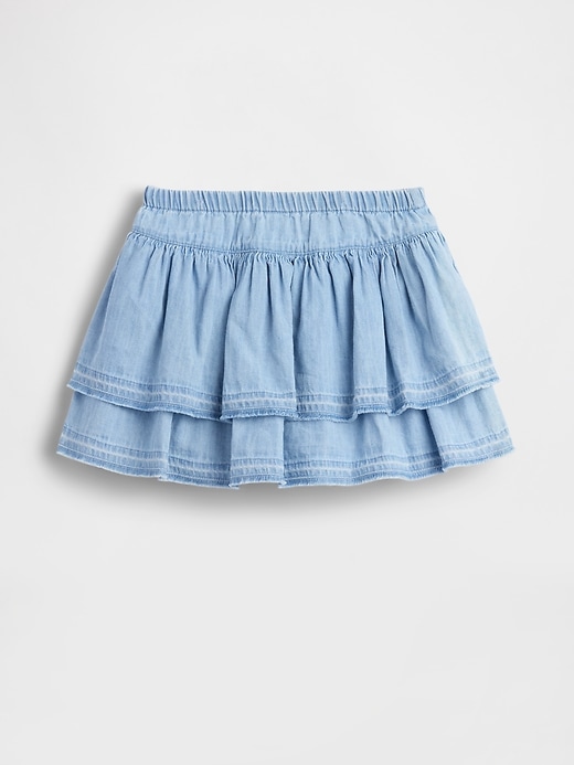Image number 3 showing, Baby & Toddler Denim Ruffle Skort