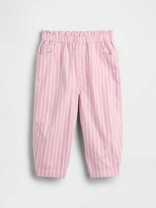 Image number 2 showing, Baby & Toddler Pull-On Stripe Barrel Jeans