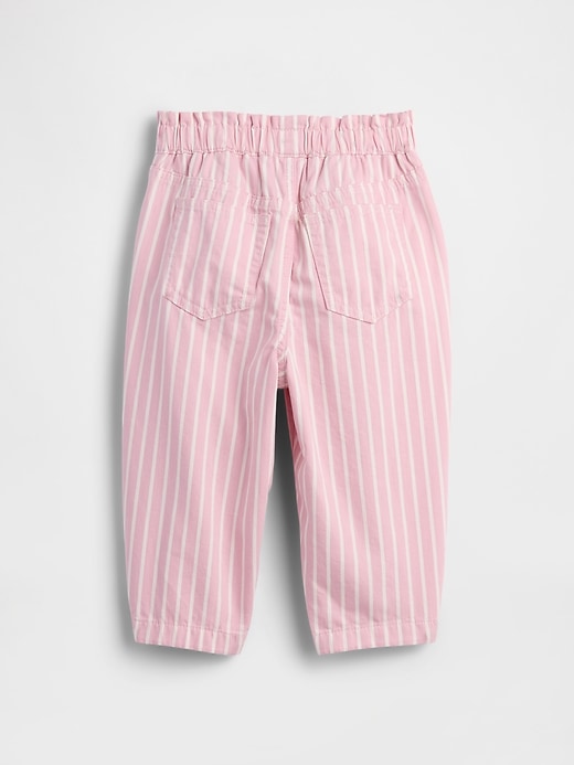 Image number 3 showing, Baby & Toddler Pull-On Stripe Barrel Jeans