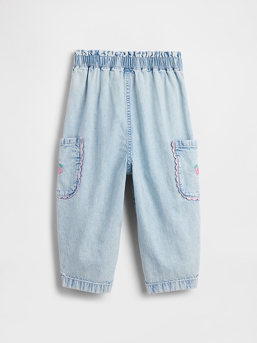Image number 3 showing, Baby & Toddler Pull-On Strawberry Cargo Barrel Jeans