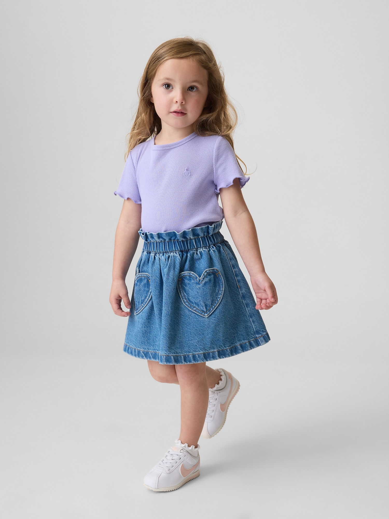 Baby & Toddler Heart Pocket Denim Skirt