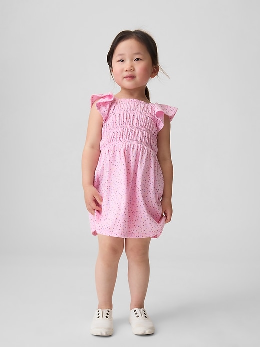 Image number 1 showing, Baby & Toddler Smocked Flutter-Sleeve Dress