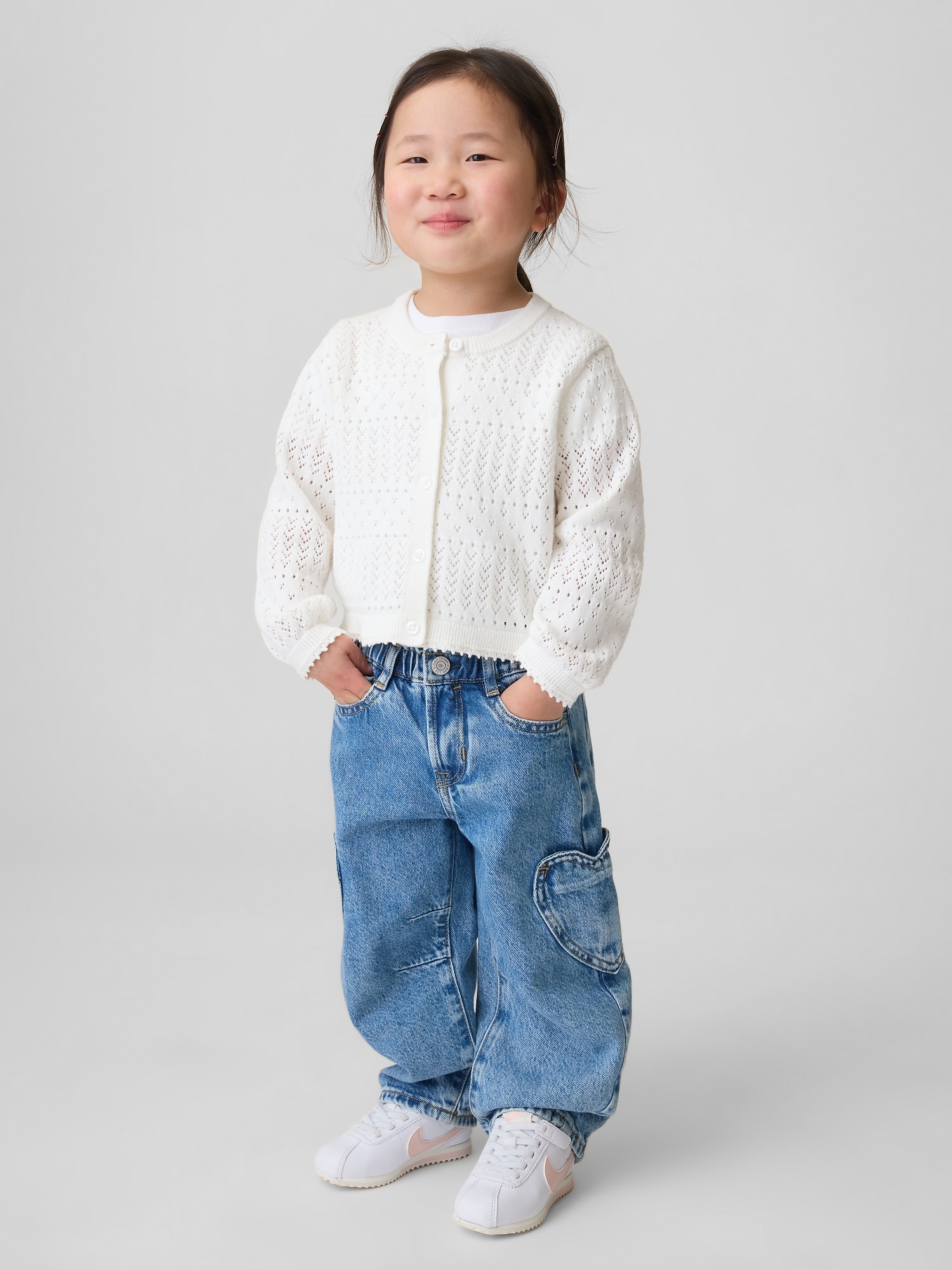 Baby & Toddler Pointelle Cardigan Sweater