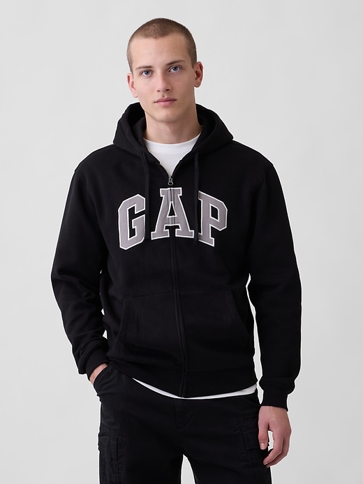 Image number 1 showing, Adult VintageSoft Arch Logo Zip Hoodie