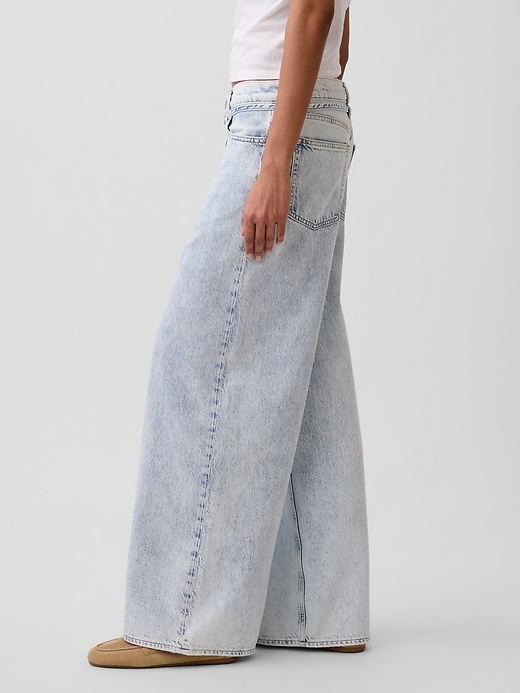 Image number 3 showing, Mid Rise UltraSoft Baggy Micro Belt Jeans