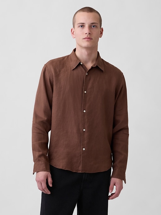 Image number 1 showing, 100% Linen Relaxed Shirt