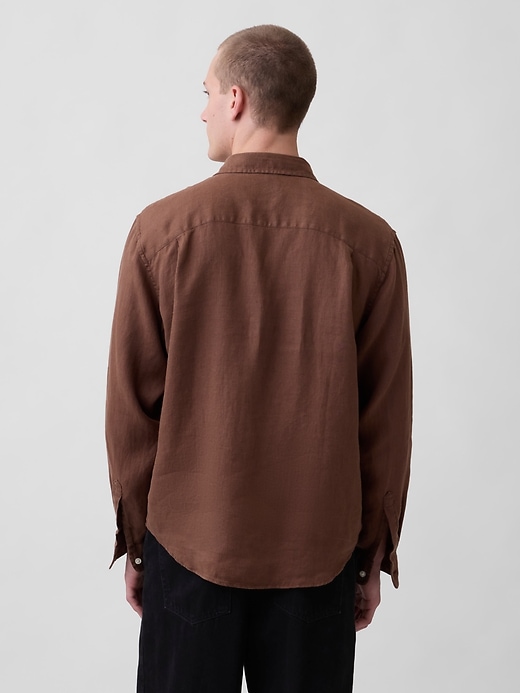 Image number 3 showing, 100% Linen Relaxed Shirt