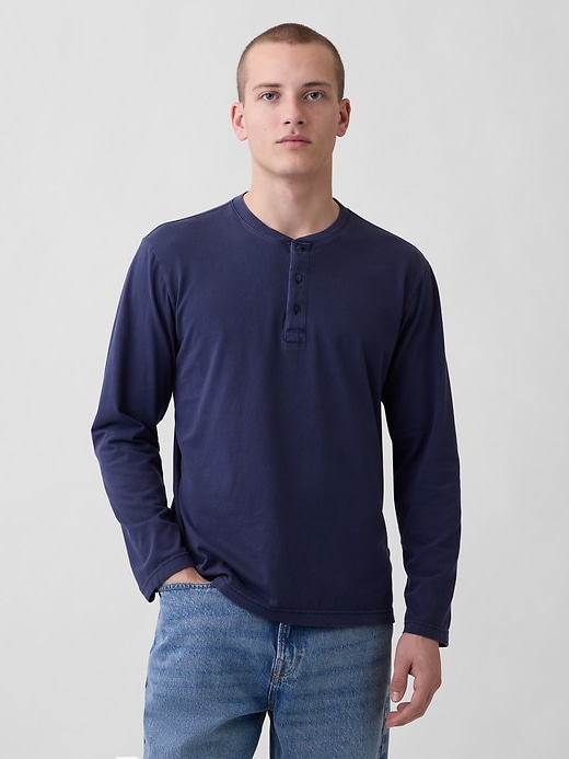 Image number 1 showing, Relaxed Henley T-Shirt