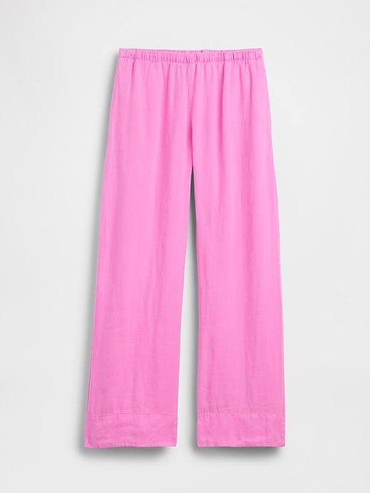 Image number 5 showing, Linen-Blend Relaxed Wide-Leg Pants