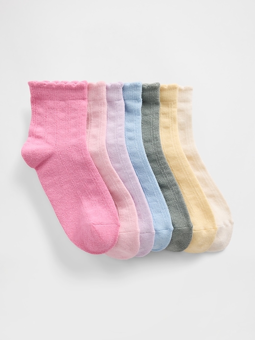 L'image numéro 1 présente Chaussettes à volants pour Enfant (paquet de 7 paires)