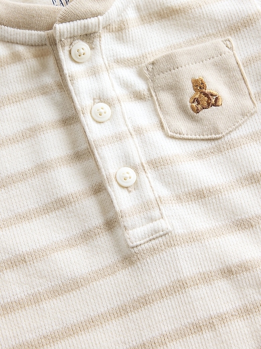 Image number 3 showing, Baby Henley Shorty One-Piece