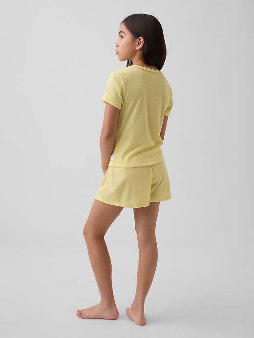 L'image numéro 3 présente T-shirt de pyjama en tricot pointelle recyclé à 100 % pour Enfant