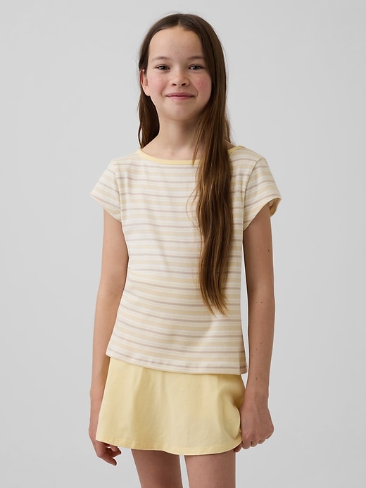Image number 1 showing, Kids Cap-Sleeve Fitted T-Shirt