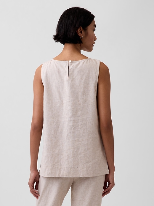 Image number 3 showing, Linen-Blend Shell Tank Top