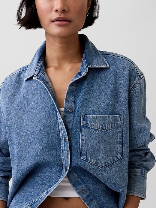 Image number 4 showing, UltraSoft Denim Oversized Shirt