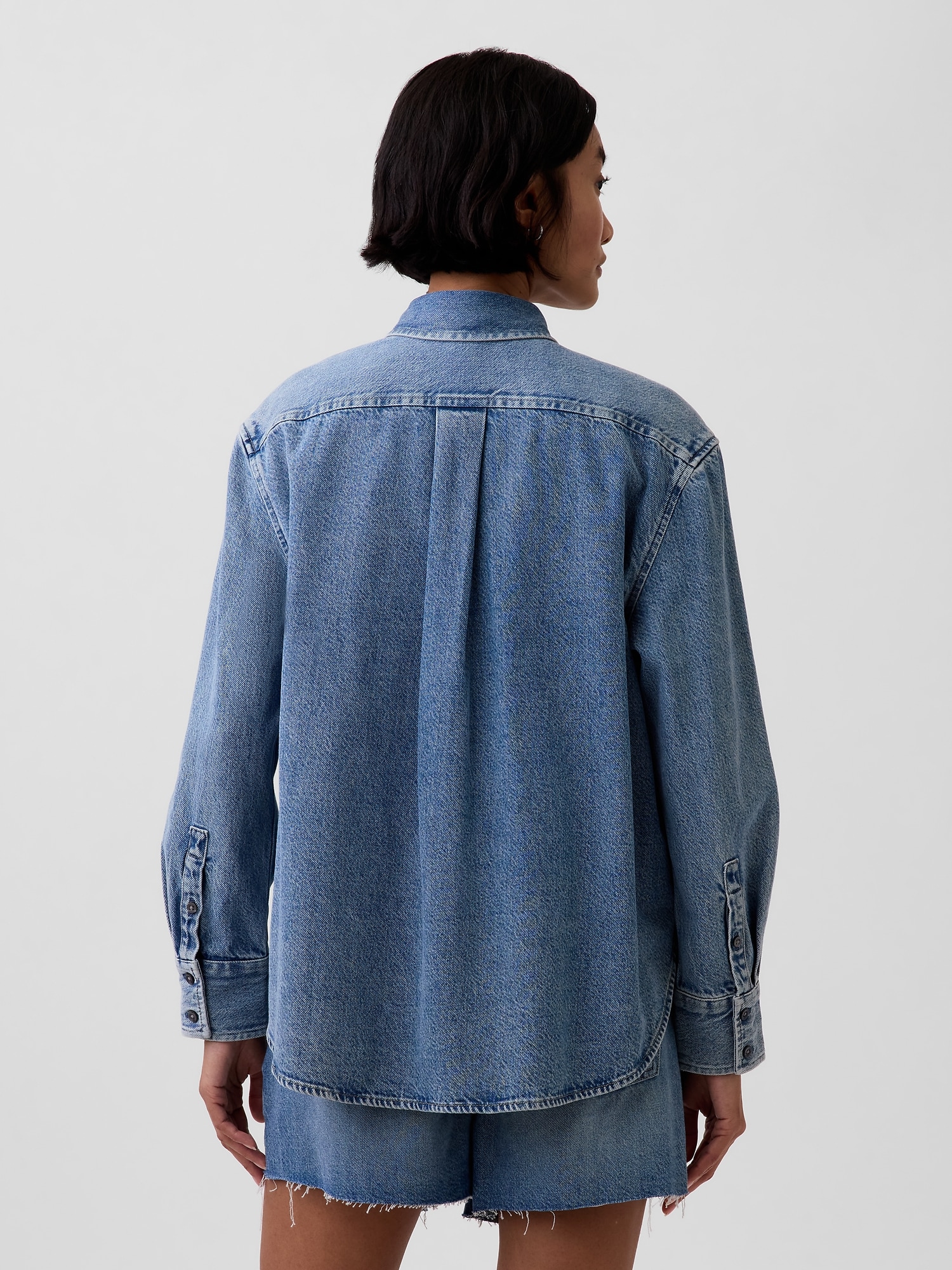 UltraSoft Denim Oversized Shirt