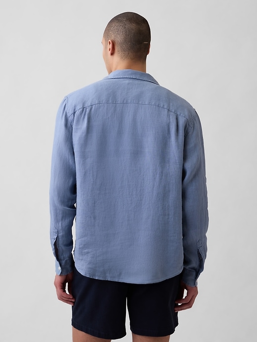 Image number 3 showing, 100% Linen Relaxed Shirt