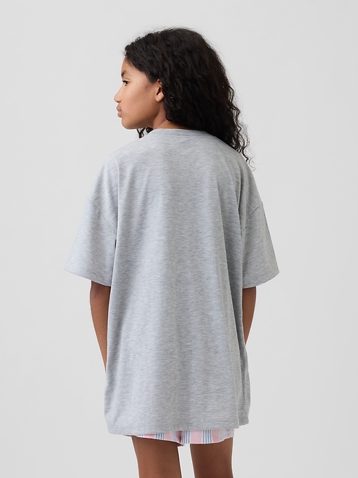 Image number 3 showing, Kids Recycled Oversized Graphic Logo PJ T-Shirt