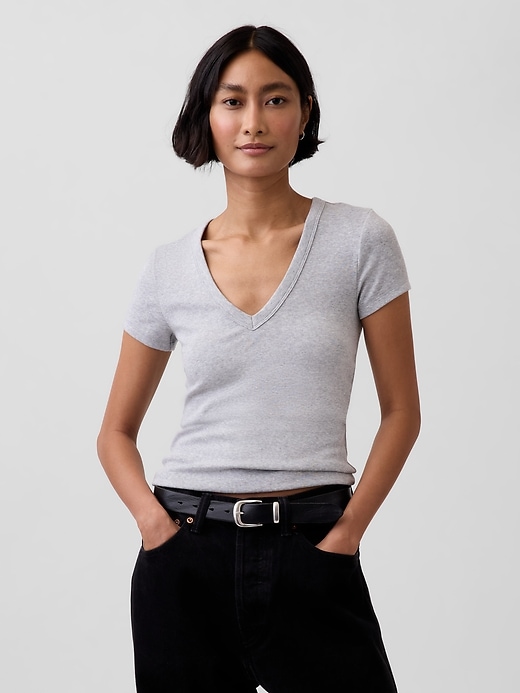 Image number 1 showing, Modern V-Neck T-Shirt