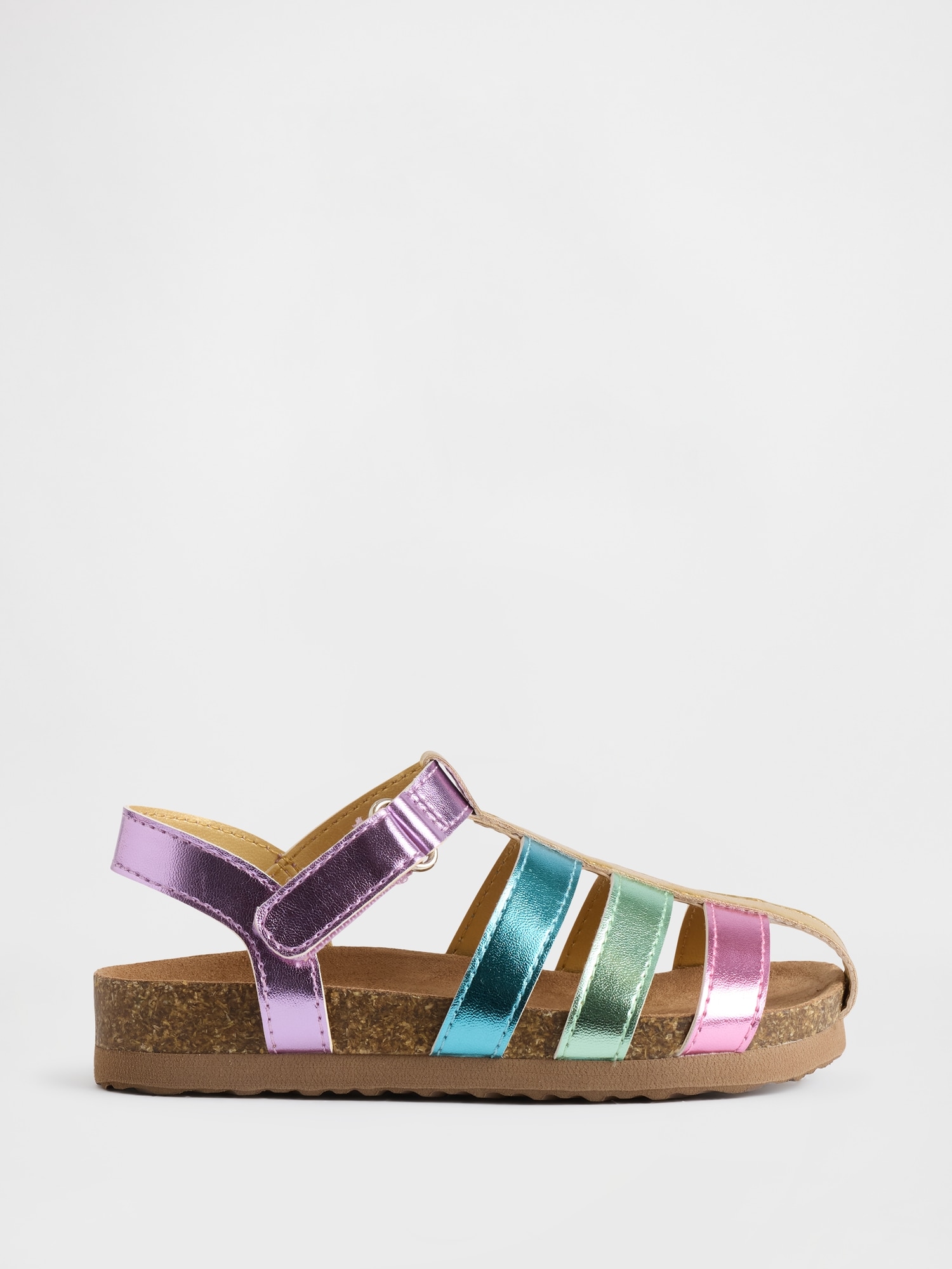 SANDALES DE STYLE CÔTE ANGLAISE MÉTALLISÉES POUR TOUT-PETIT