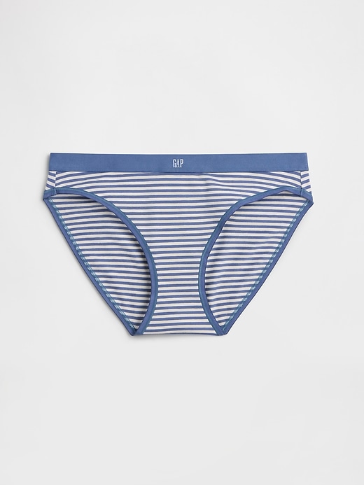L'image numéro 3 présente Culotte bikini à logo en coton biologique extensible