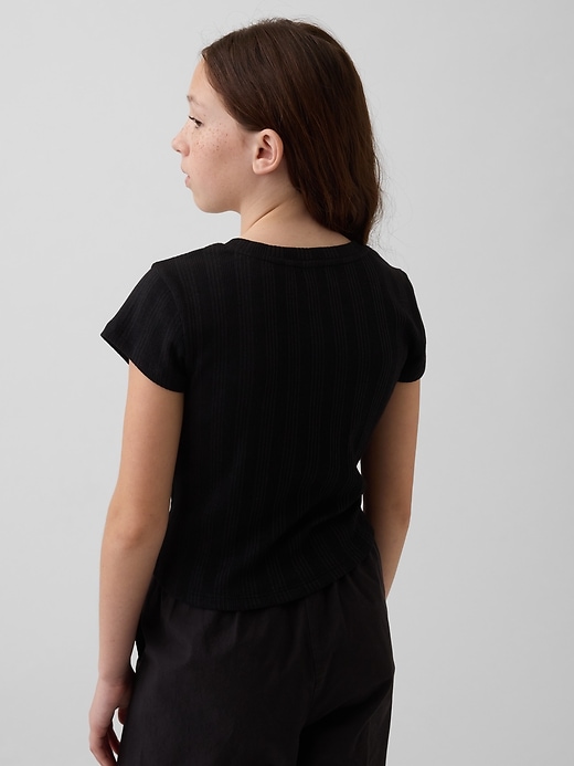 Image number 3 showing, Kids Variegated Rib Fitted T-Shirt