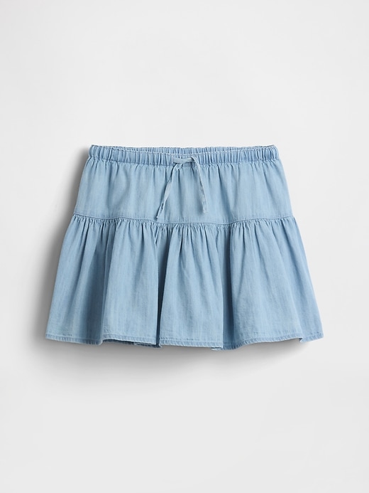 Image number 2 showing, Kids Denim Tiered Skort