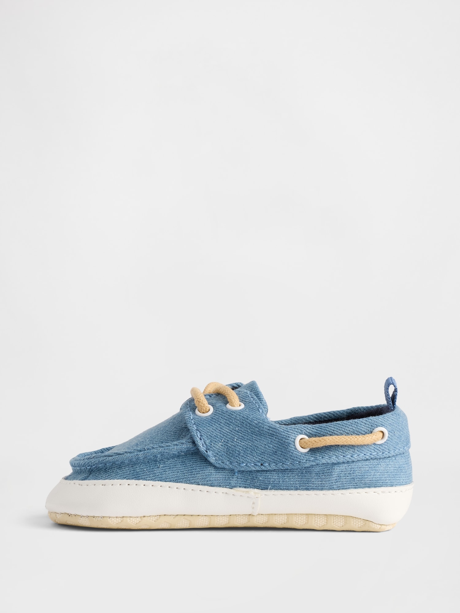 Mocassins bateau en denim pour bébé