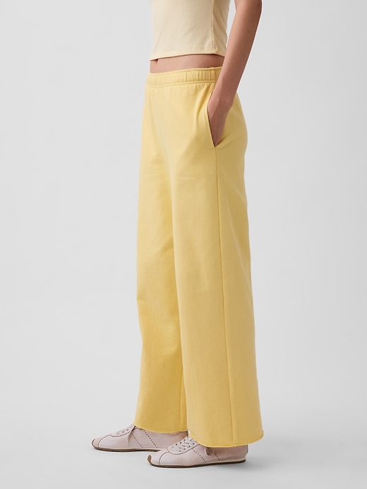 Image number 3 showing, VintageSoft Terry Wide-Leg Sweatpants