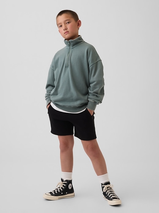 Image number 4 showing, Kids VintageSoft Terry Relaxed Half-Zip Pullover