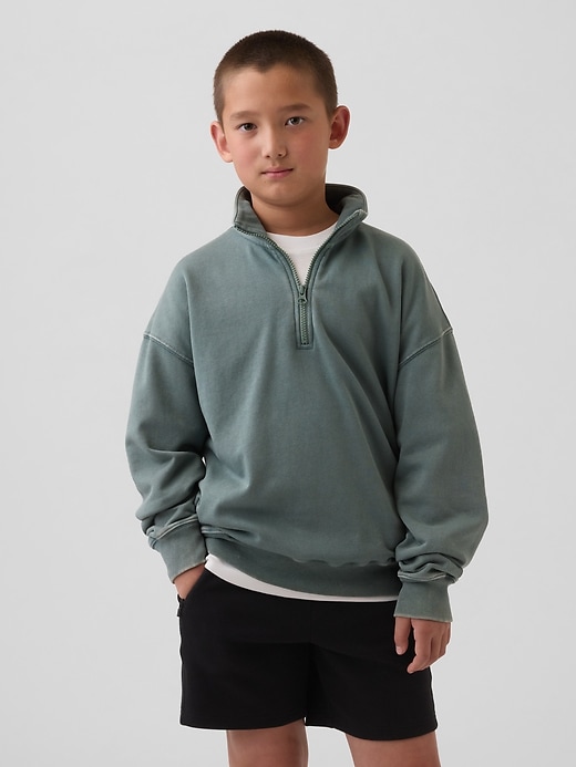 Image number 1 showing, Kids VintageSoft Terry Relaxed Half-Zip Pullover