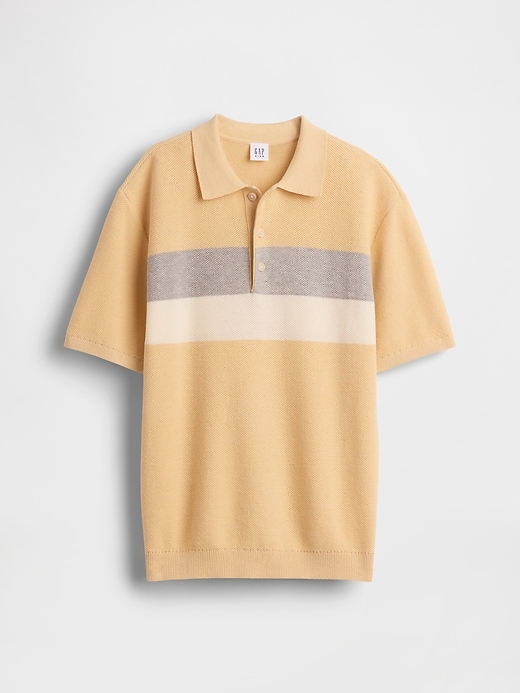 Image number 2 showing, Kids Relaxed Stripe Polo Sweater Shirt