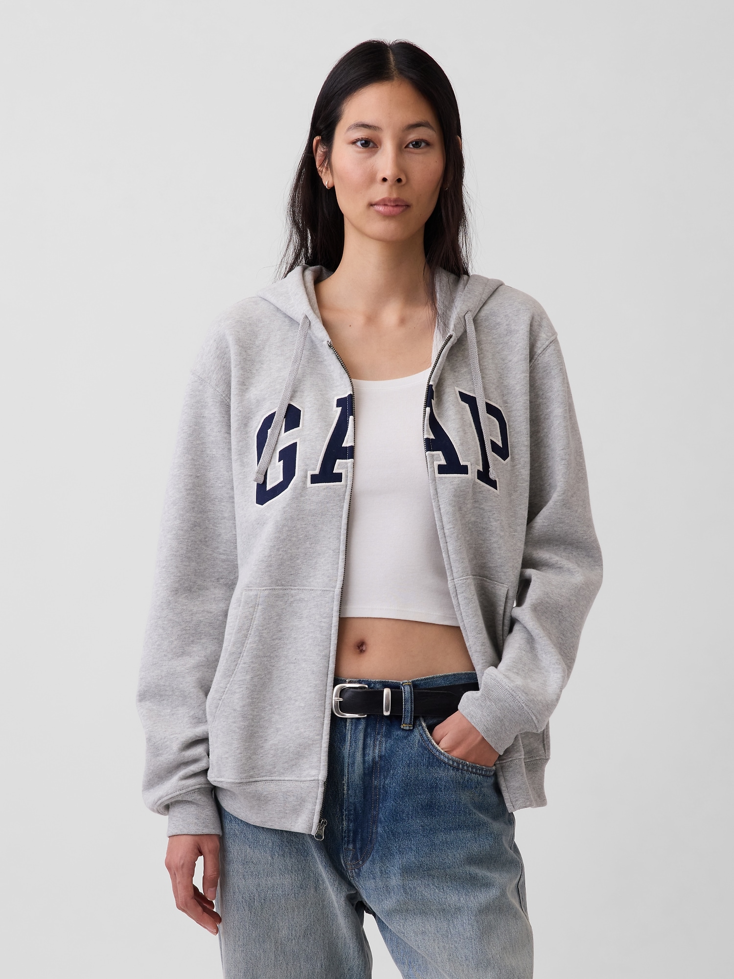 Adult VintageSoft Arch Logo Zip Hoodie | Gap