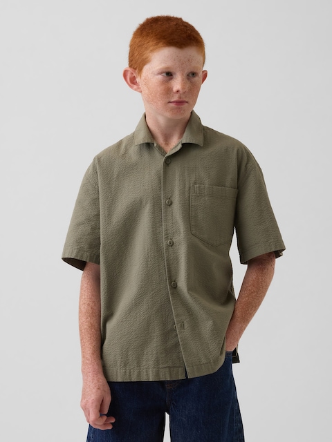 CHEMISE DE VACANCES DÉCONTRACTÉE TEXTURÉE POUR ENFANT