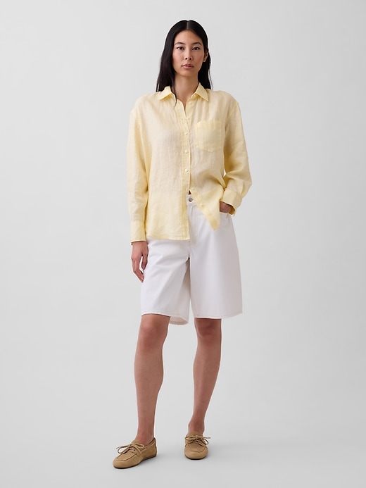 Image number 2 showing, 100% Linen Oversized Shirt