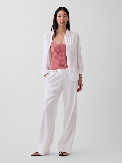 Image number 2 showing, 100% Linen Oversized Shirt