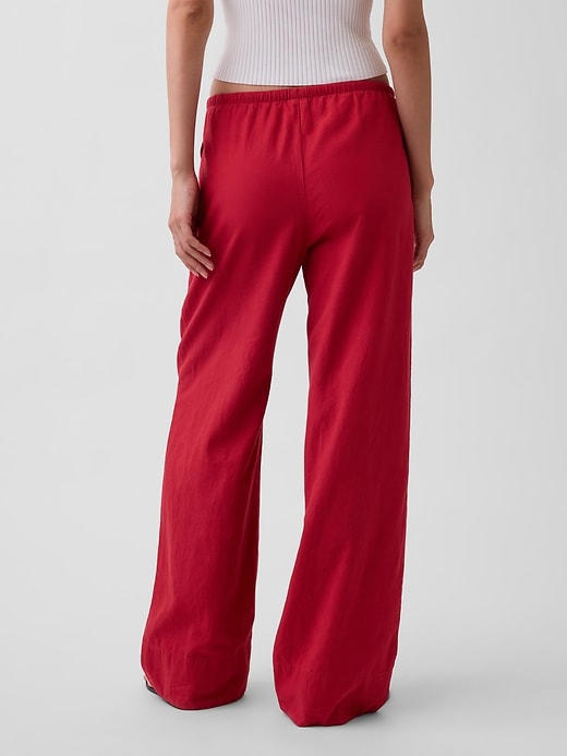 Image number 4 showing, Linen-Blend Easy Wide-Leg Pants