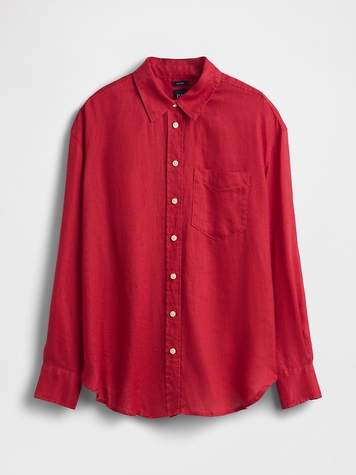 Image number 5 showing, 100% Linen Oversized Shirt