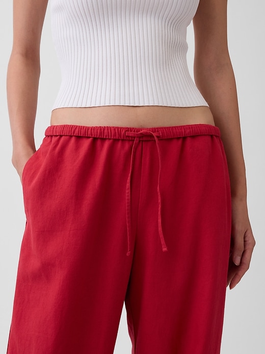 Image number 7 showing, Linen-Blend Easy Wide-Leg Pants