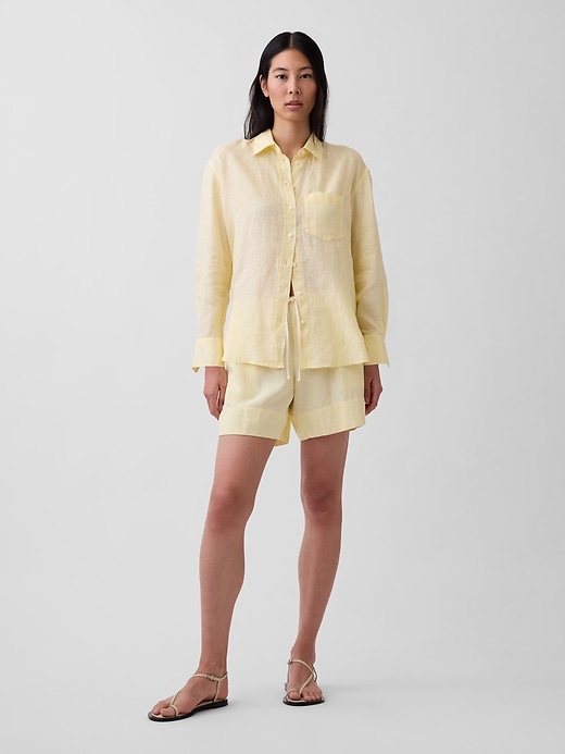Image number 1 showing, Linen-Blend Easy Shorts