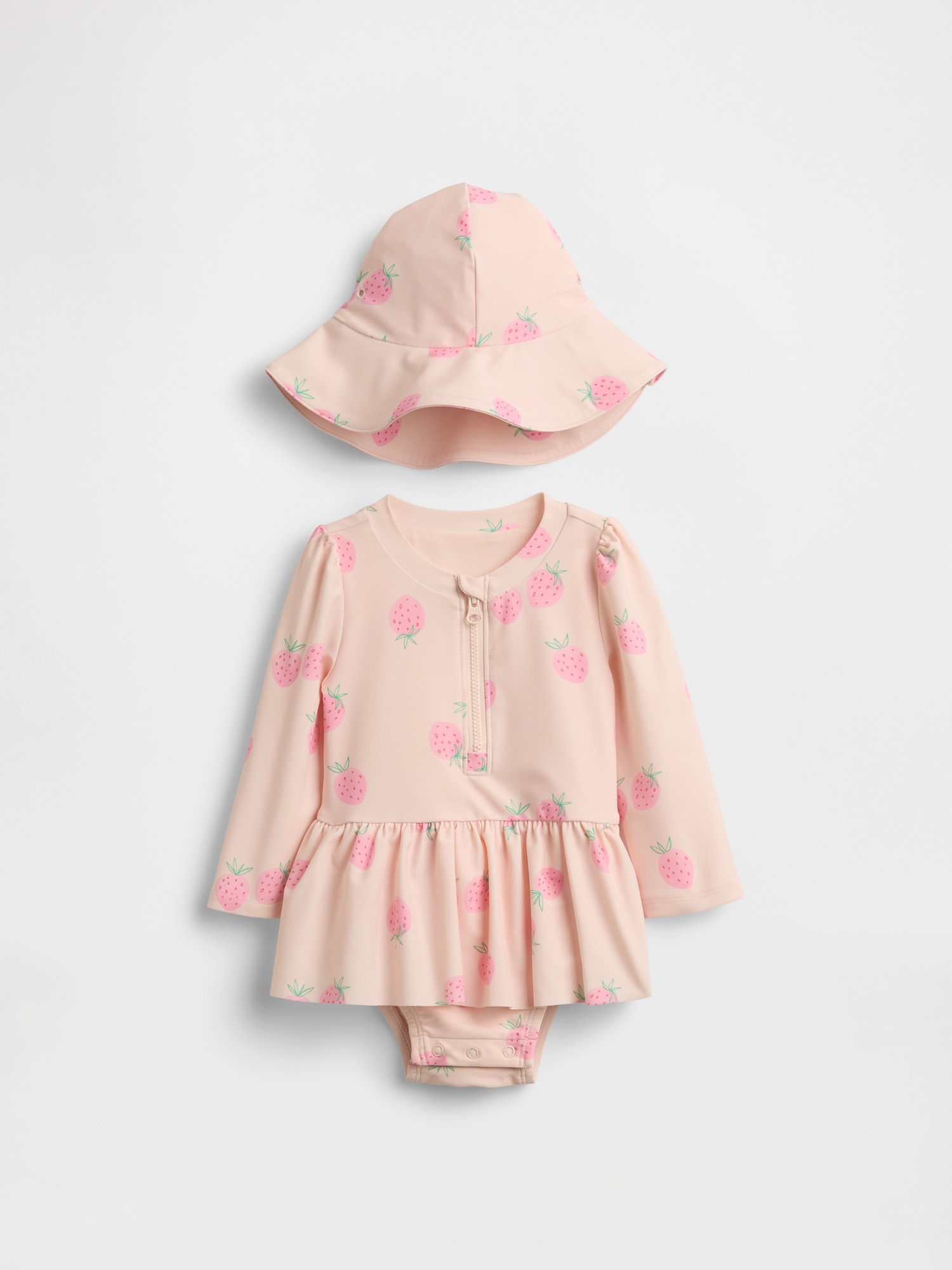 MAILLOT DE BAIN ANTI-UV À MOTIF DE FRAISES POUR BÉBÉ