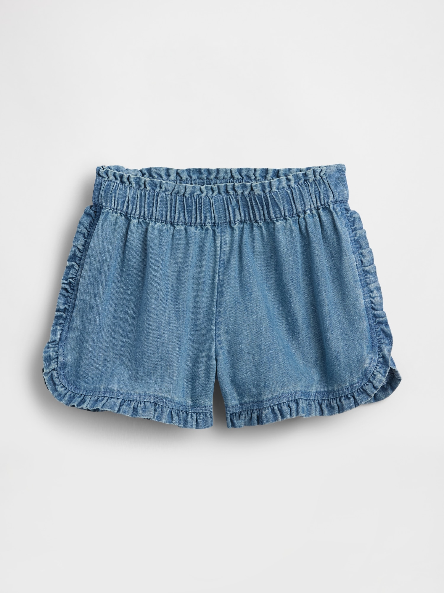 Baby & Toddler Denim Ruffle Pull-On Shorts