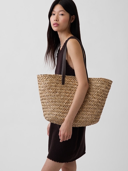 Image number 2 showing, Straw Tote Bag