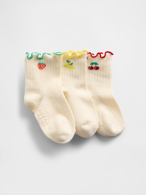 CHAUSSETTES À VOLANTS POUR BÉBÉ ET TOUT-PETIT (PAQUET DE 3 PAIRES)