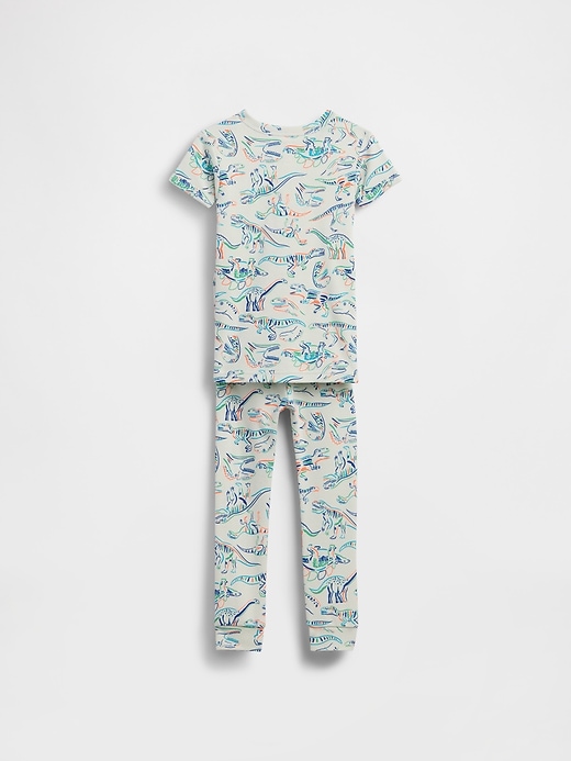 L'image numéro 2 présente Pyjama en coton biologique brossé à motif de dinosaures pour Bébé et Tout-petit