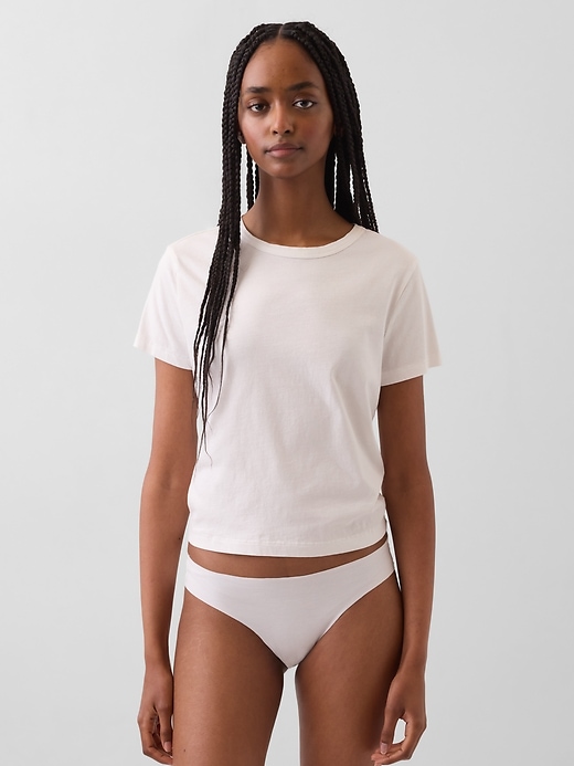 L'image numéro 1 présente Culotte bikini invisible en coton biologique extensible