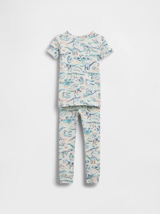 L'image numéro 1 présente Pyjama en coton biologique brossé à motif de dinosaures pour Bébé et Tout-petit