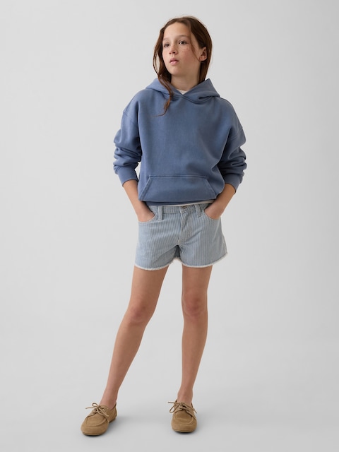 SHORT SPORTIF EN DENIM À RAYURES À TAILLE BASSE POUR ENFANT