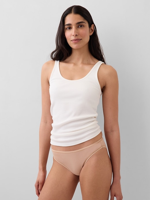 L'image numéro 1 présente Caleçon bikini en coton biologique extensible (paquet de 3)